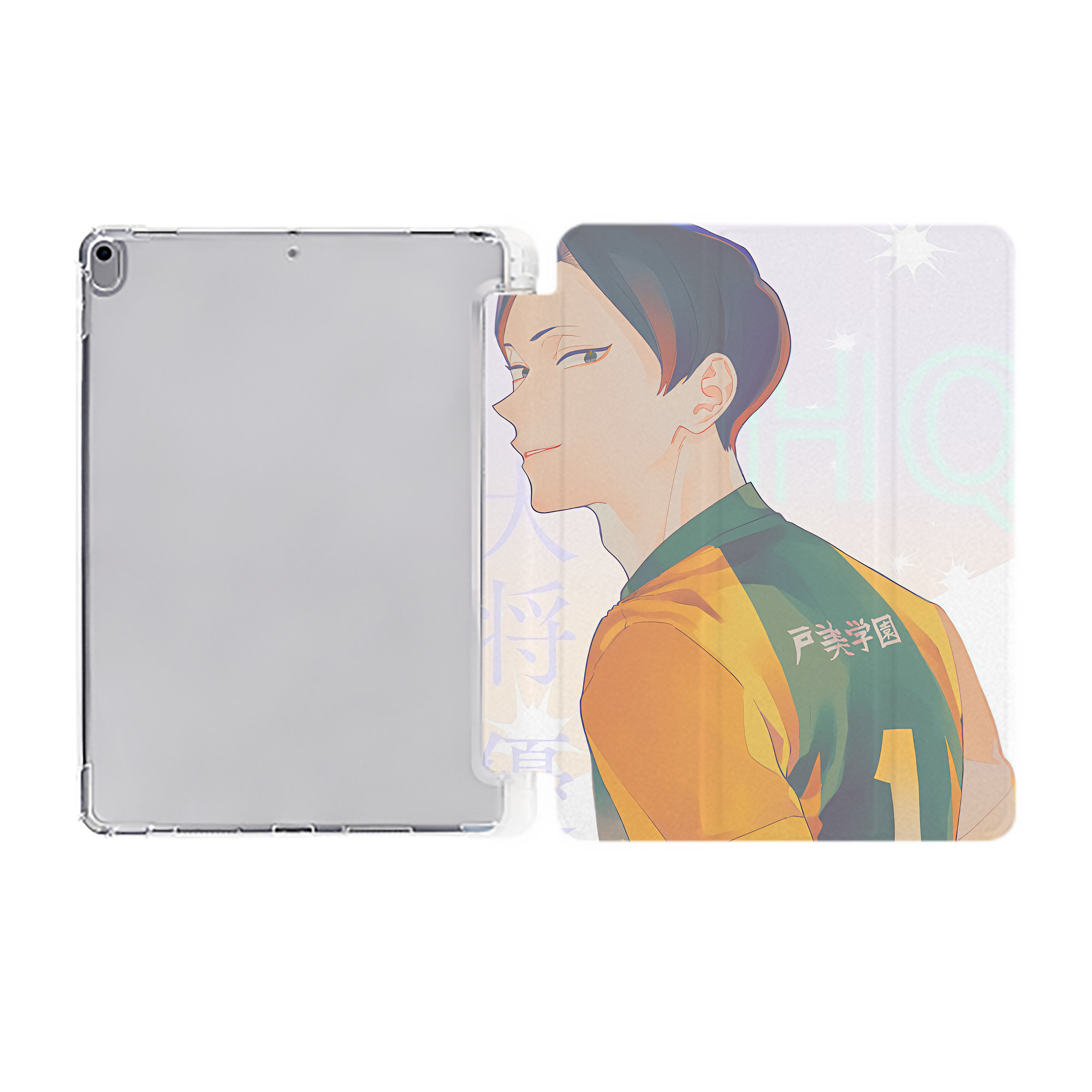 （画像用） ハイキュー!! Haikyu!! IPad ケース ペン収納付き 三つ折りスタンド PUレザー×シリコン 対応機種9.5/10.5/10.9インチ